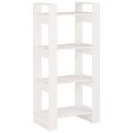 Libreria/Divisorio Bianco 60x35x125 cm Legno Massello