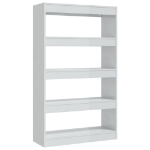 Libreria/Divisorio Bianco Lucido 80x30x135 cm in Truciolato