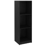 Libreria/Divisorio Nero 36x33x110 cm in Legno Massello di Pino