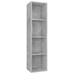 Libreria/Mobile TV Grigio Cemento 36x30x143 cm in Multistrato