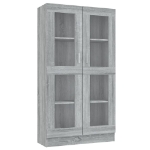 Mobile Vetrina Grigio Sonoma 82,5x30,5x150 cm Legno Multistrato