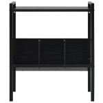 Scaffale Libri 2 Ripiani Nero 52x28x59 cm Legno Multistrato