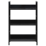 Scaffale Libri 3 Ripiani Nero 60x27,6x90,5 cm Legno Multistrato