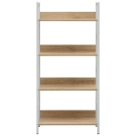 Scaffale Libri 4 Ripiani Rovere 60x27,6x124,5 Legno Multistrato