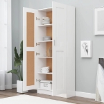 Libreria Bianca 82,5x30,5x185,5 cm in Legno Multistrato