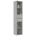 Libreria Grigio Cemento 36x30x171 cm in Truciolato