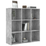 Libreria Grigio Cemento 98x30x98 cm in Legno Multistrato