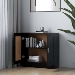 Libreria Nera 82,5x30,5x80 cm in Legno Multistrato