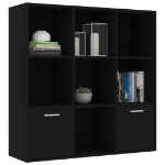 Libreria Nera 98x30x98 cm in Legno Multistrato