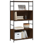 Libreria Rovere Marrone 80x30x145,5cm Legno Multistrato e Ferro