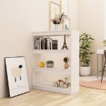 Libreria/Divisorio Bianco 100x30x103 cm in Massello di Pino