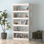 Libreria/Divisorio Bianco 80x30x167,4 cm Legno Massello di Pino