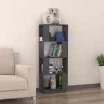 Libreria/Divisorio Grigio 51x25x132 cm Legno Massello di Pino