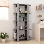 Libreria/Divisorio Grigio Cemento 80x30x160 cm in Truciolato