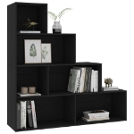 Libreria/Divisorio Nero 155x24x160 cm in Legno Multistrato