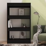 Libreria/Divisorio Nero 60x30x103 cm in Truciolato