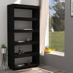 Libreria/Divisorio Nero 80x35x167 cm in Massello di Pino