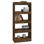 Libreria/Divisorio Rovere Fumo 60x30x135 cm Legno Multistrato