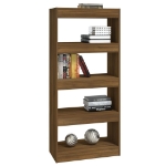 Libreria/Divisorio Rovere Marrone 60x30x135cm Legno Multistrato