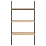 Scaffale Pendente a 3 Livelli Marrone Chiaro e Nero 64x34x116cm