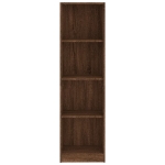 Libreria 4 Ripiani Rovere Marrone 40x24x143cm Legno Multistrato