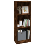 Libreria a 3 Ripiani Rovere Fumo 40x24x109 cm Legno Multistrato