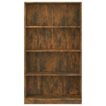 Libreria a 4 Ripiani Rovere Fumo 80x24x142 cm Legno Multistrato