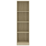 Libreria a 4 Ripiani Rovere Sonoma 40x24x142 cm in Truciolato