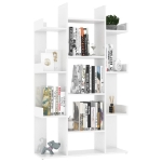 Libreria Bianco Lucido 86x25,5x140 cm in Truciolato