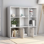 Libreria Bianco Lucido 98x30x98 cm in Truciolato