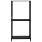 Libreria Dritta Piccola Nera 33,5x39,6x79,7 cm in Truciolato