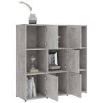 Libreria Grigio Cemento 90x30x90 cm in Truciolato