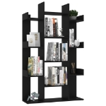 Libreria Nera 86x25,5x140 cm in Truciolato