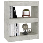 Libreria/Divisorio Grigio Cemento 60x30x72 cm