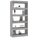 Libreria/Divisorio Grigio Sonoma 80x30x166 cm in Truciolato