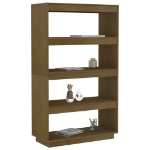 Libreria/Divisorio Marrone Miele 80x35x135 cm in Legno di Pino