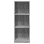 Libreria 3 Ripiani Grigio Sonoma 40x24x109 cm Legno Multistrato