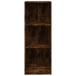 Libreria a 3 Ripiani Rovere Fumo 40x24x109 cm Legno Multistrato