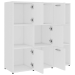 Libreria Bianca 90x30x90 cm in Legno Multistrato