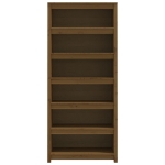 Libreria Marrone Miele 80x35x183 cm in Legno Massello di Pino