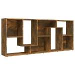 Libreria Rovere Fumo 67x24x161 cm in Legno Multistrato