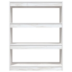 Libreria/Divisorio Bianco 100x30x103 cm in Massello di Pino