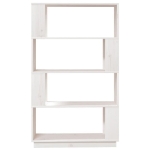 Libreria/Divisorio Bianco 80x25x132 cm Legno Massello di Pino