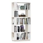 Libreria/Divisorio Bianco 80x25x163,5 cm Legno Massello di Pino