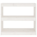 Libreria/Divisorio Bianco 80x30x71,5 cm Legno Massello di Pino