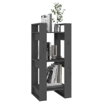 Libreria/Divisorio Grigio 41x35x91 cm in Legno Massello di Pino