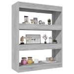 Libreria/Divisorio Grigio Sonoma 80x30x103 cm Legno Multistrato