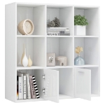 Libreria Bianco Lucido 98x30x98 cm in Truciolato