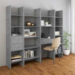 Libreria Grigio Cemento 40x35x180 cm in Truciolato