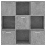 Libreria Grigio Cemento 90x30x90 cm in Truciolato